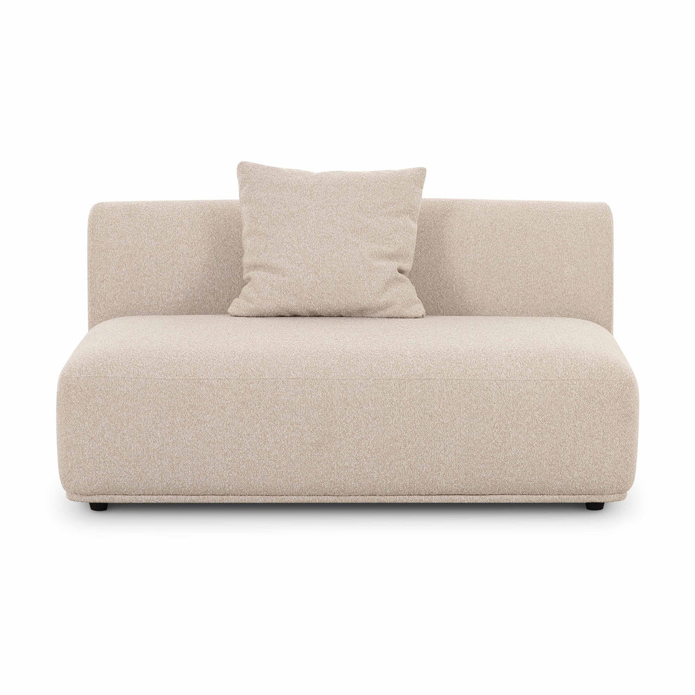 Sylvie 54" Cream Performance Boucle Armless Loveseat