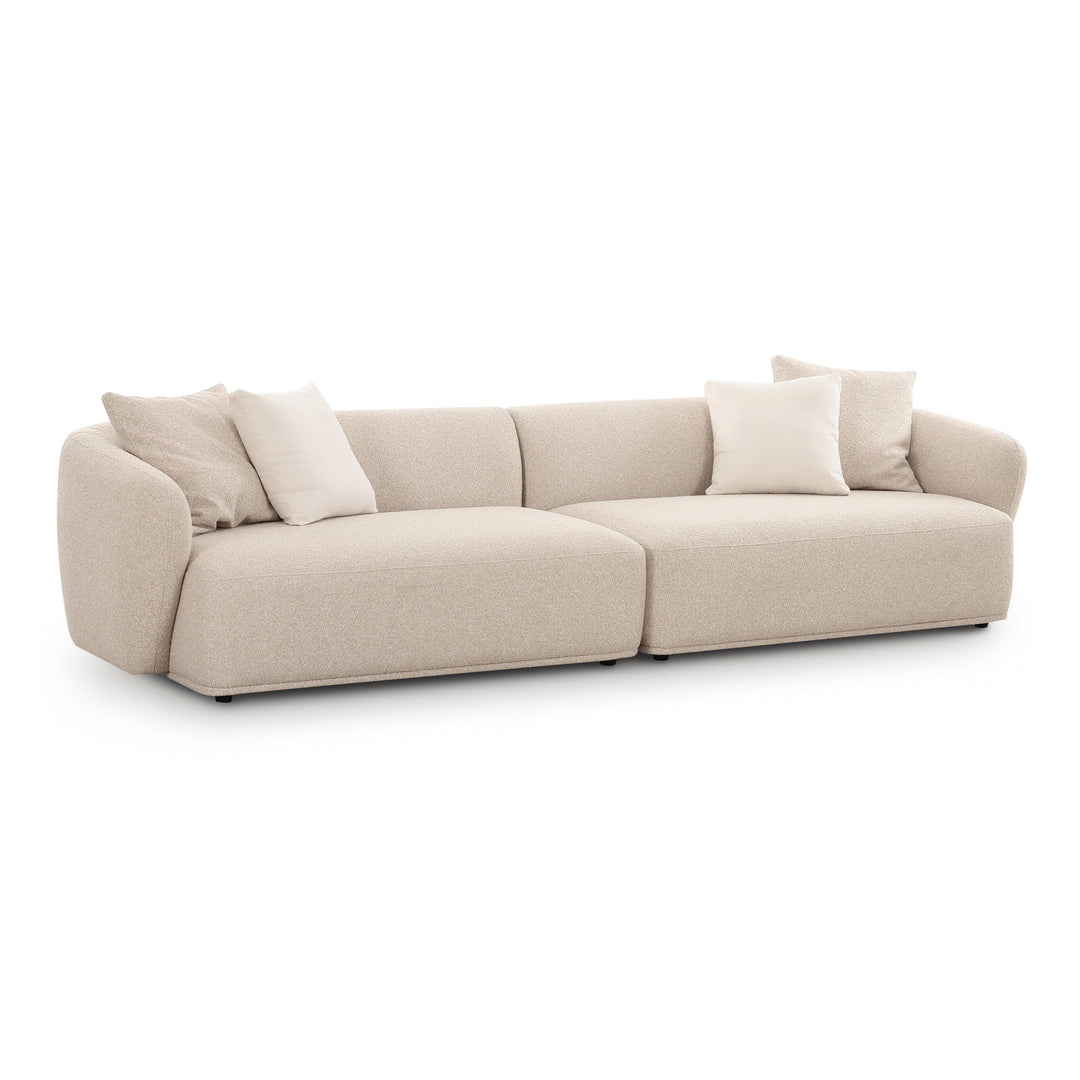 Sylvie 118" Cream Performance Boucle Sofa