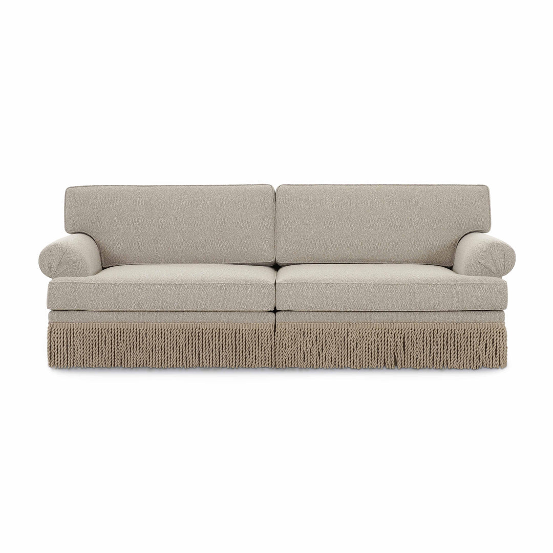 Yvette 92" Warm Grey Performance Boucle Sofa