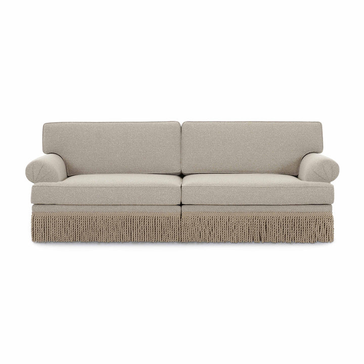 Yvette 92" Warm Grey Performance Boucle Sofa