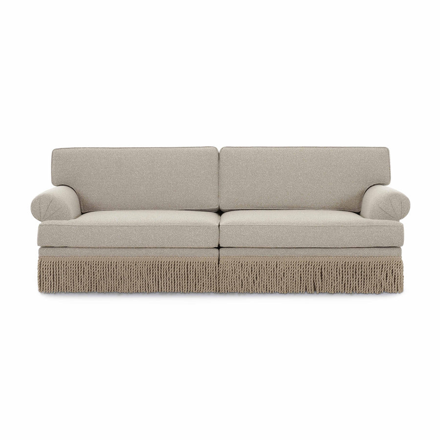 Yvette 92" Warm Grey Performance Boucle Sofa