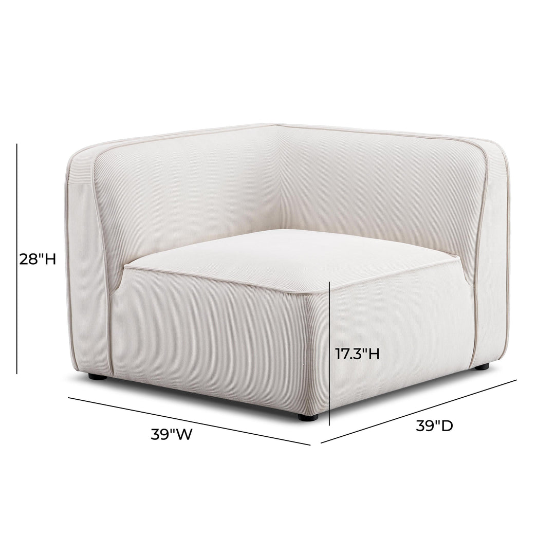 Travie Performance Corduroy Velvet Corner Chair