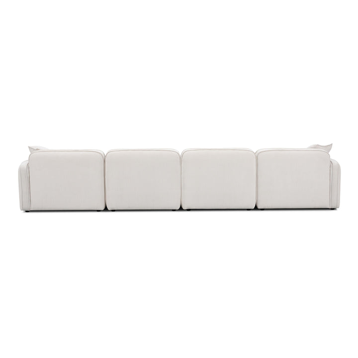 Travie 6-Piece Performance Corduroy Velvet Modular U-Sectional