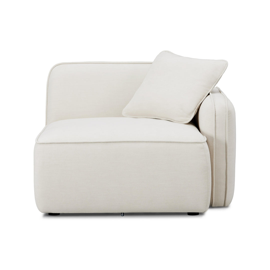 Travie Sand Upcycled Performance Linen RAF Corner Chair