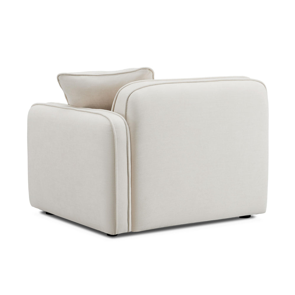 Travie Sand Upcycled Performance Linen RAF Corner Chair