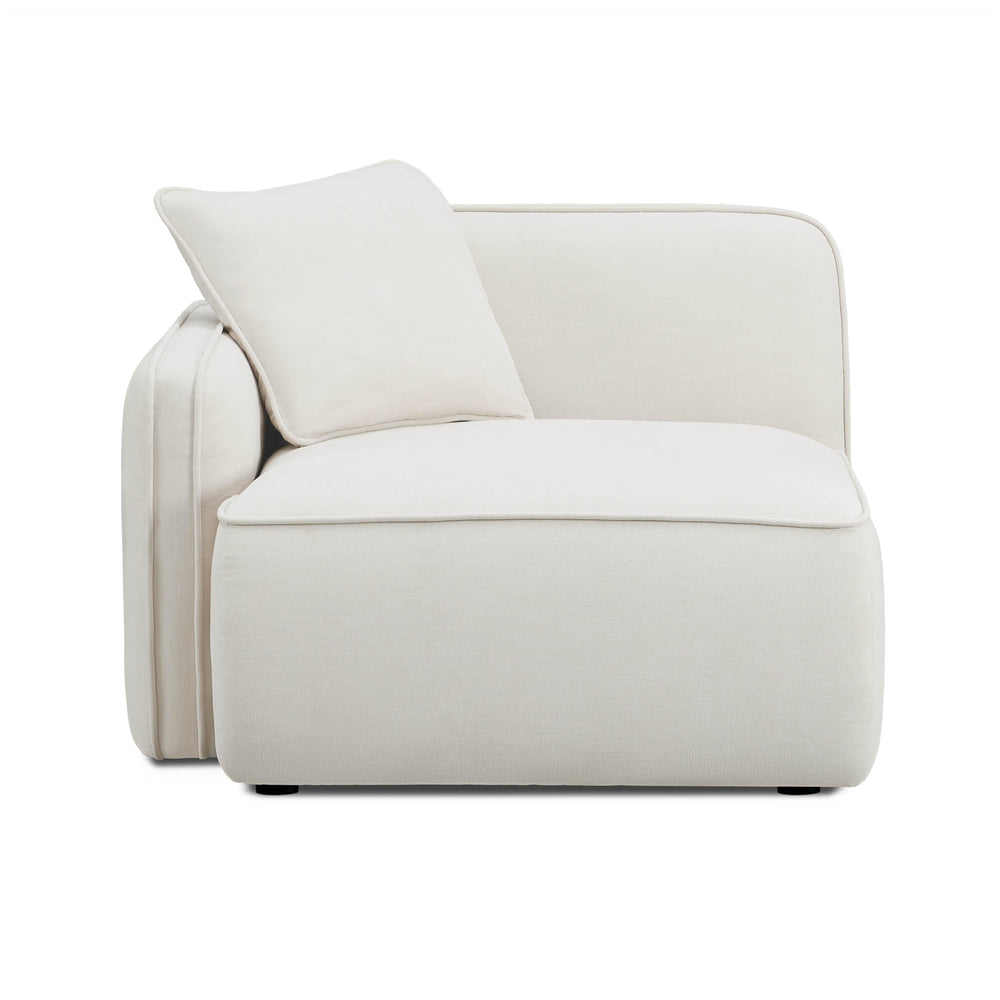 Travie Sand Upcycled Performance Linen LAF Corner Chair