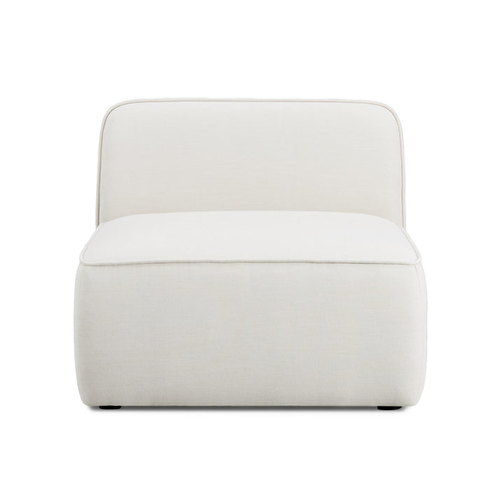 Travie Sand Upcycled Performance Linen Armless Chair