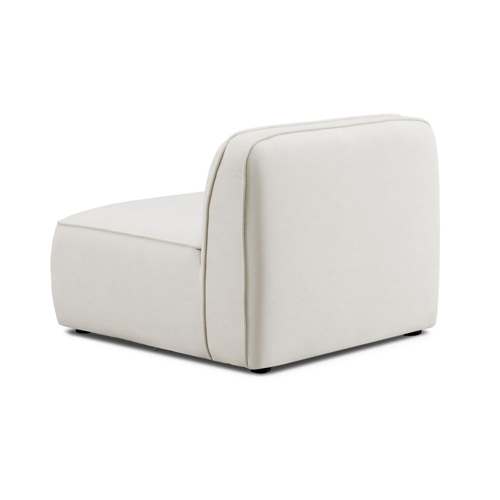 Travie Sand Upcycled Performance Linen Armless Chair