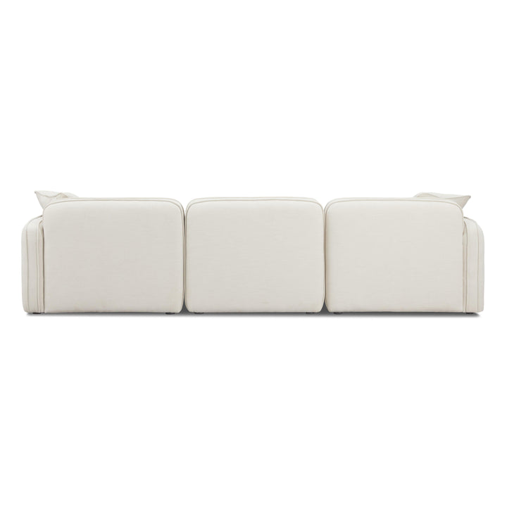 Travie 4-Piece Sand Upcycled Performance Linen Modular Sectional