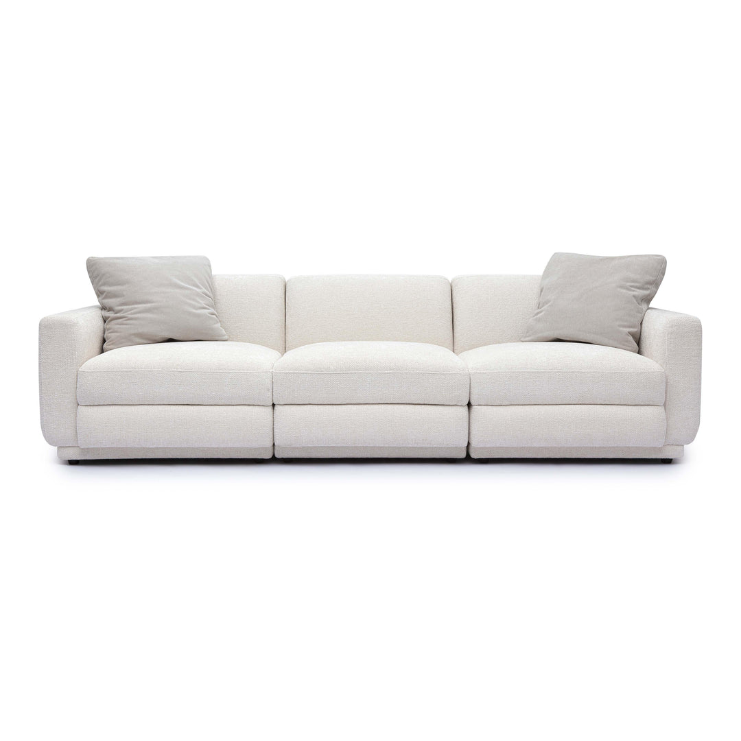 Perry 96" Cream Performance Chenille Modular Sofa