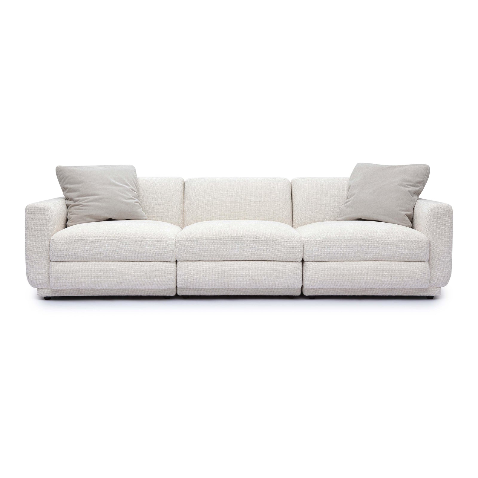 Perry 96" Cream Performance Chenille Modular Sofa