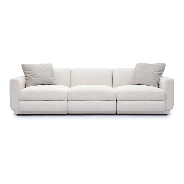 Perry 96" Cream Performance Chenille Modular Sofa