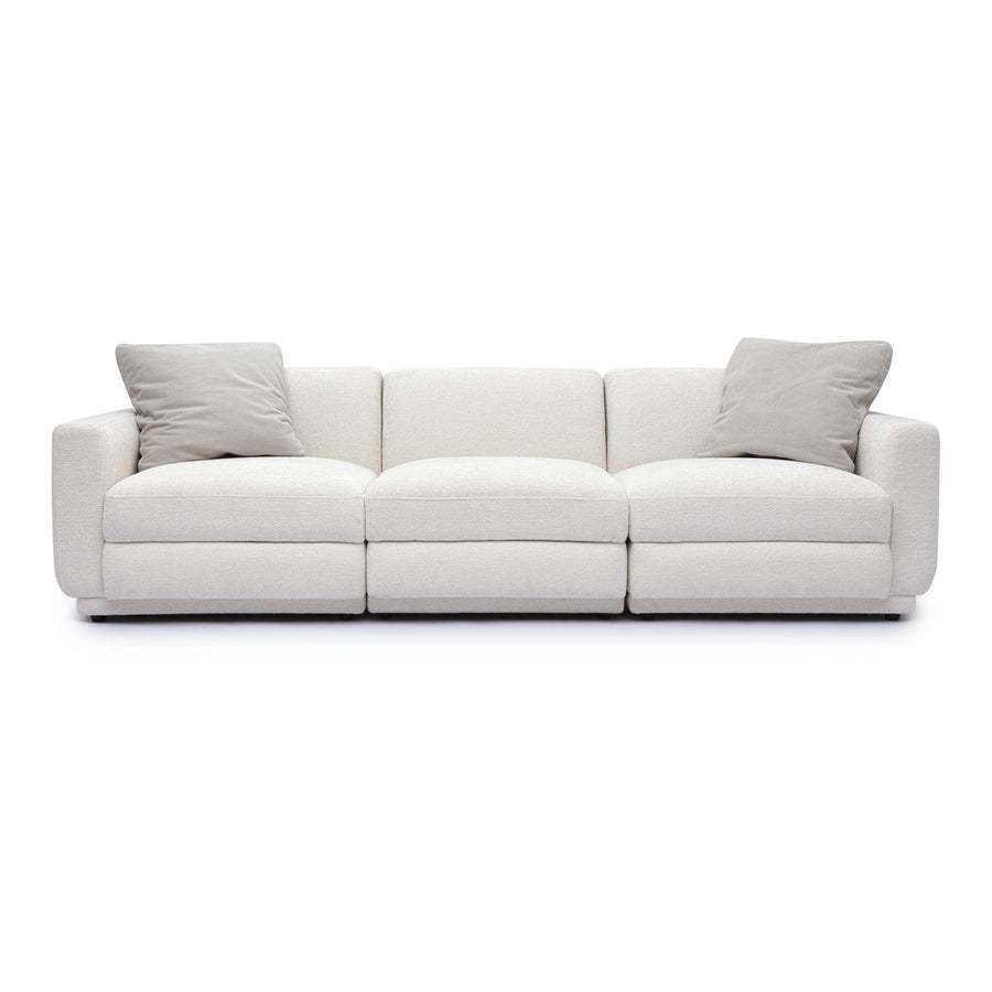 Perry 96" Cream Performance Chenille Modular Sofa