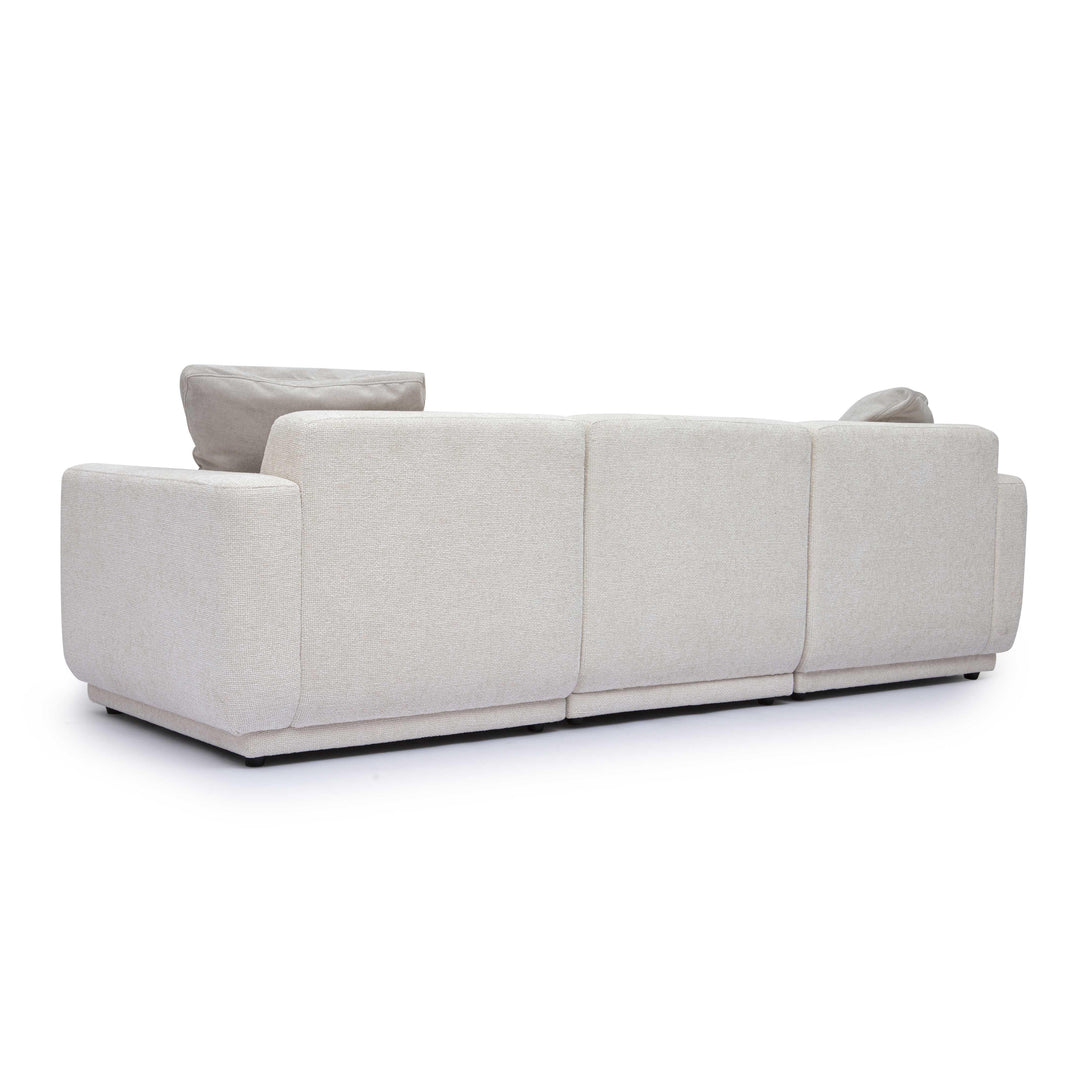 Perry 96" Cream Performance Chenille Modular Sofa