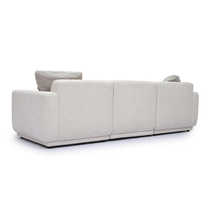 Perry 96" Cream Performance Chenille Modular Sofa