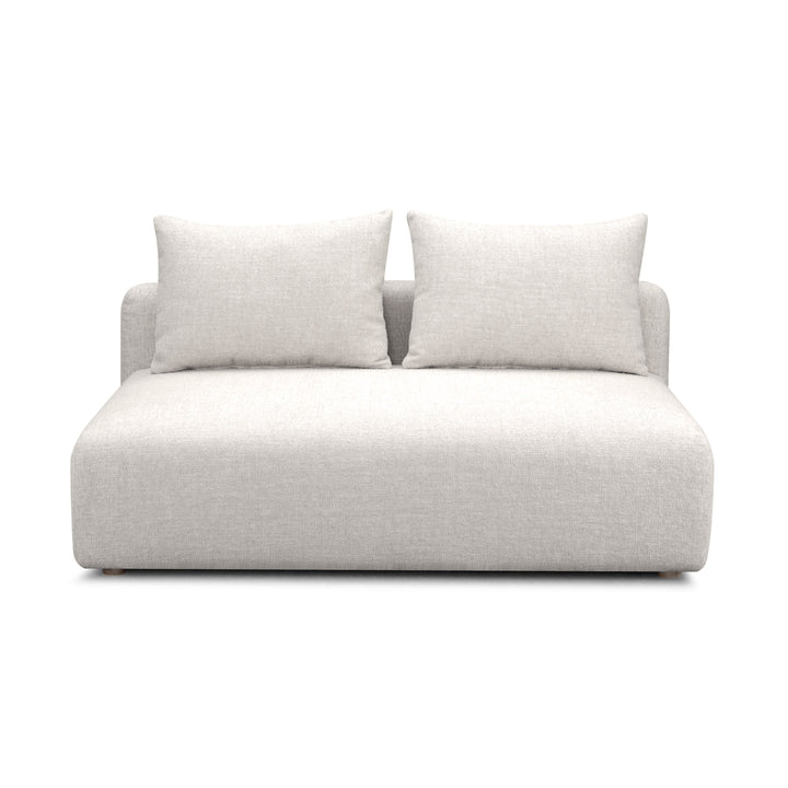 Hangover 64" Ivory Armless Modular Loveseat