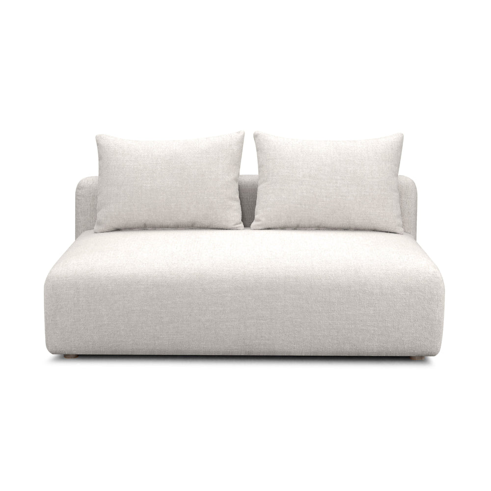 Hangover 64" Ivory Armless Modular Loveseat