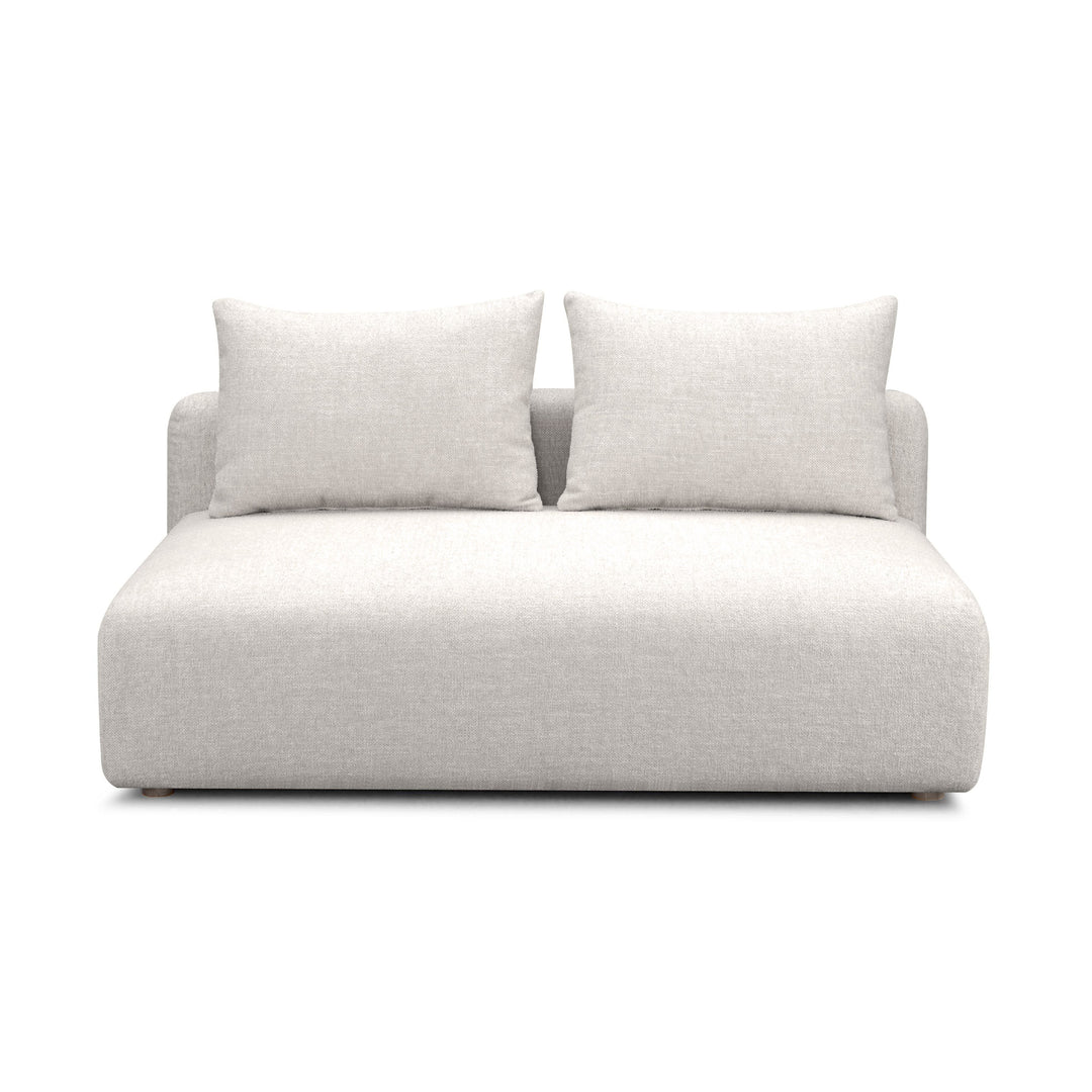 Hangover 64" Ivory Armless Modular Loveseat