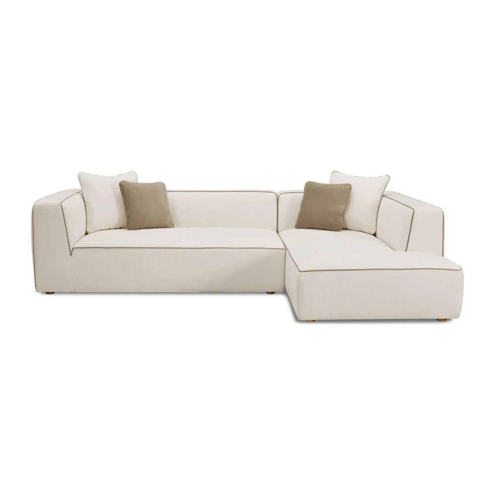 Tristine 2-Piece Cream Contract-Grade Linen L-Shaped Sectional - RAF