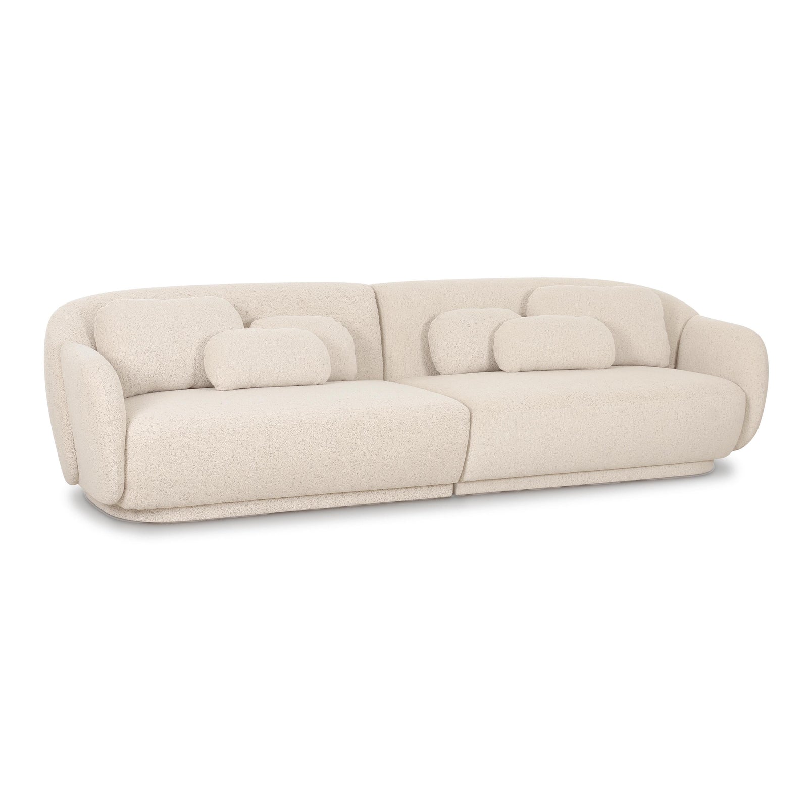 TOV Furniture Misty 115" Cream Performance Boucle Modular Sofa
