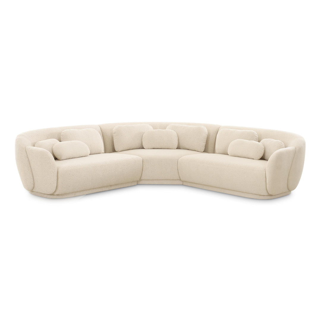 TOV Furniture Misty 3-Piece Cream Performance Boucle Modular L-Sectional