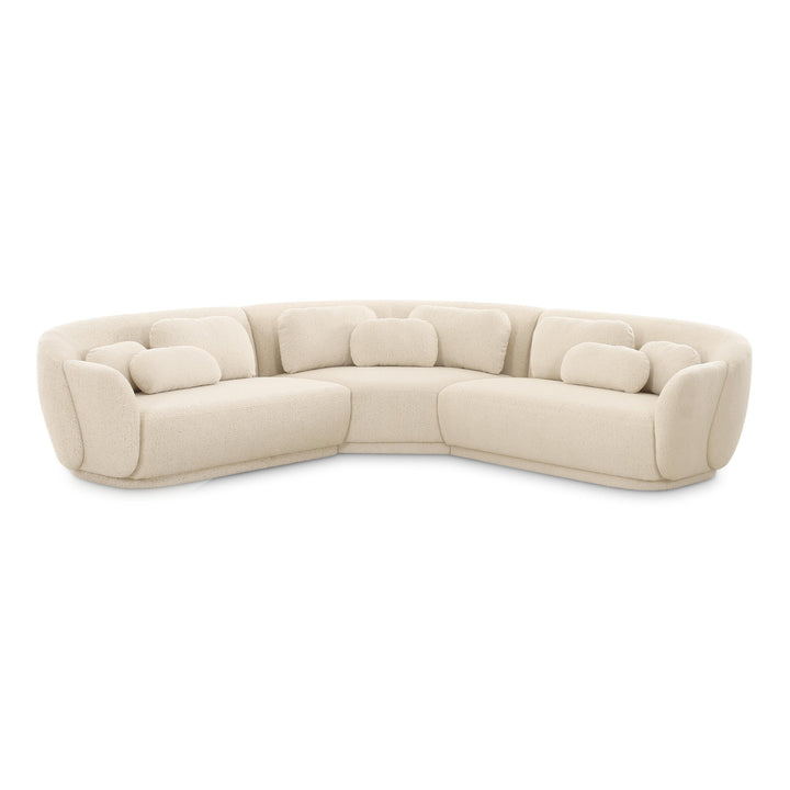 TOV Furniture Misty 3-Piece Cream Performance Boucle Modular L-Sectional