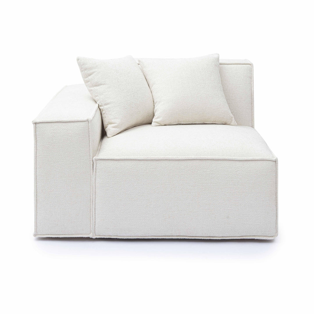 Mindy Performance Chenille Basketweave Modular Corner Chair