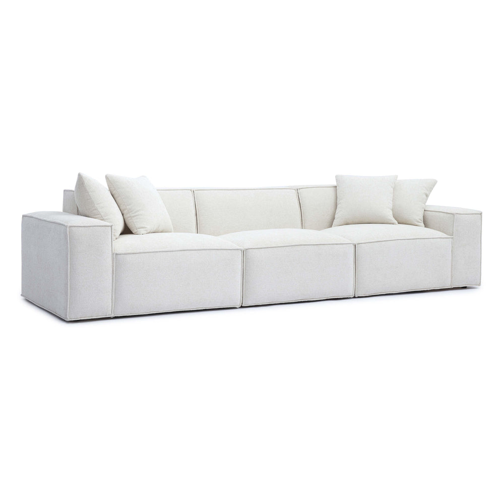 Mindy 115" Performance Chenille Basketweave Modular Sofa