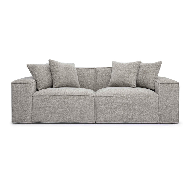 Mindy 84" Performance Chenille Basketweave Modular Loveseat