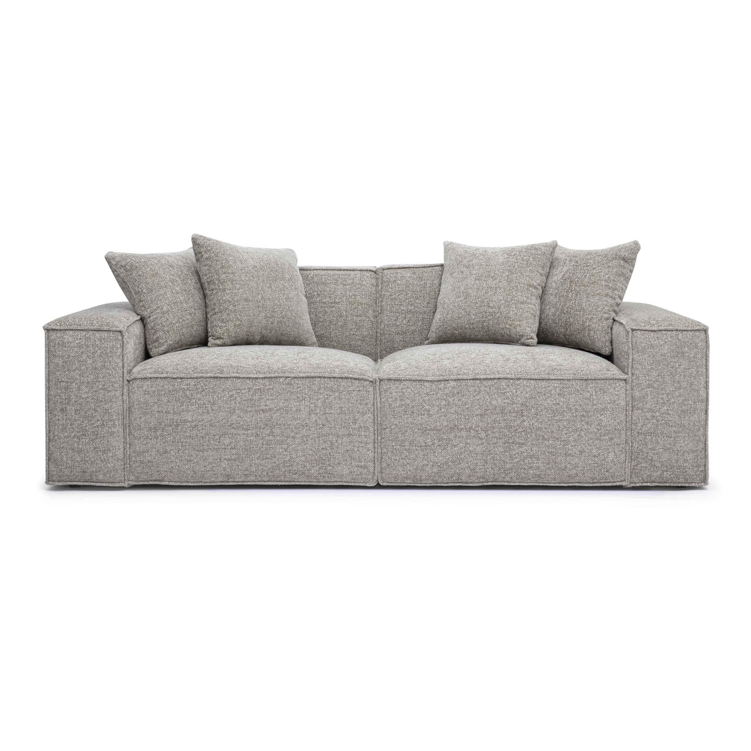 Mindy 84" Performance Chenille Basketweave Modular Loveseat