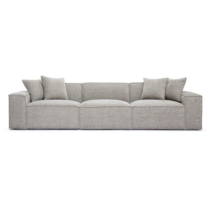 Mindy 115" Performance Chenille Basketweave Modular Sofa