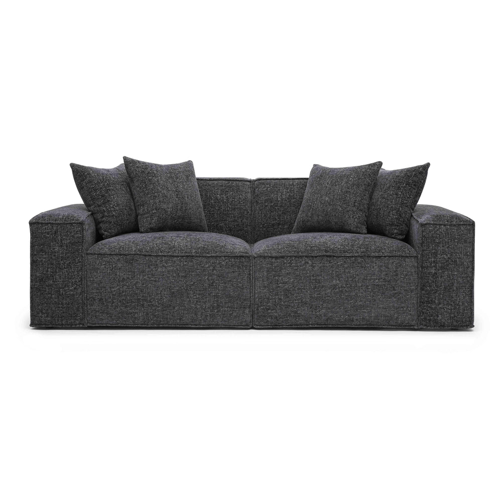 Mindy 84" Performance Chenille Basketweave Modular Loveseat