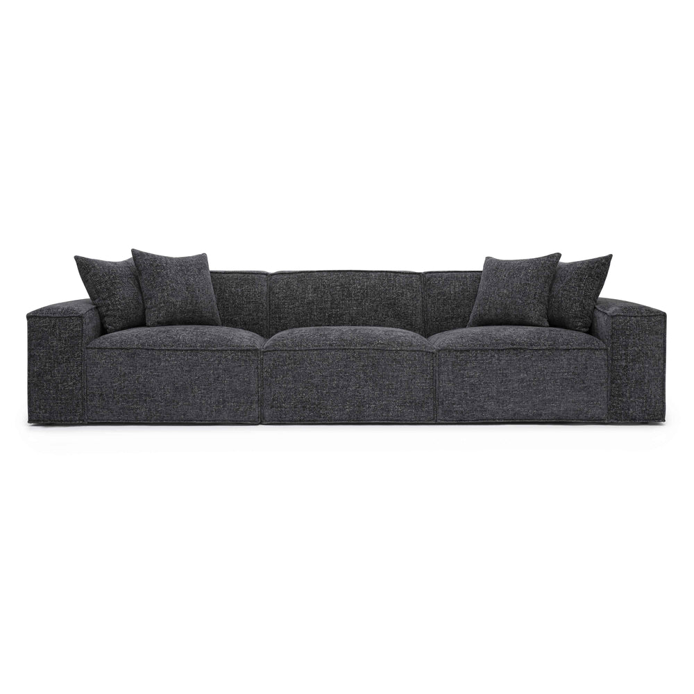 Mindy 115" Performance Chenille Basketweave Modular Sofa
