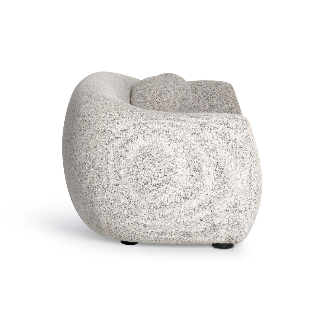 Judy 80" Black and White Woven Performance Fabric Sofa