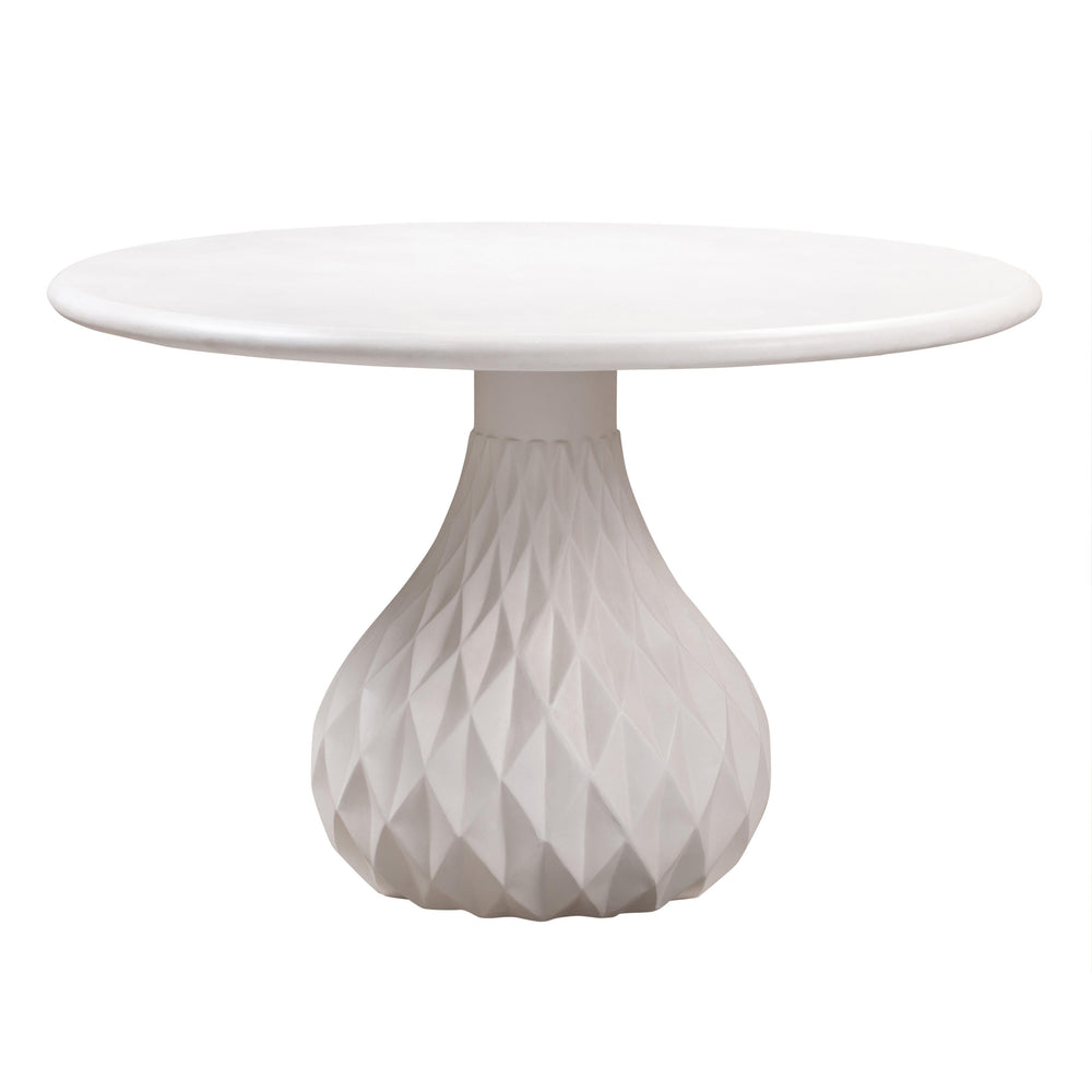 Tulum 47" Ivory Concrete Indoor/Outdoor Round Dining Table