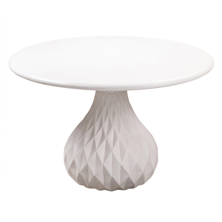 Tulum 47" Ivory Concrete Indoor/Outdoor Round Dining Table