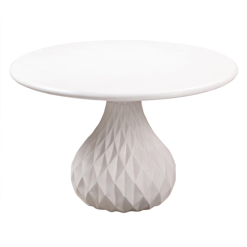 Tulum 47" Ivory Concrete Indoor/Outdoor Round Dining Table