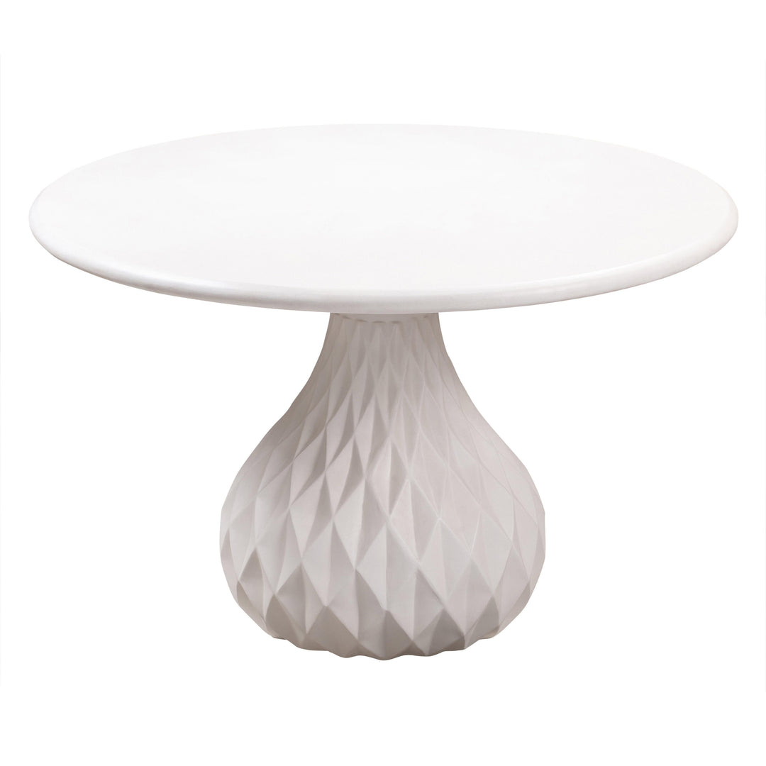Tulum 47" Ivory Concrete Indoor/Outdoor Round Dining Table