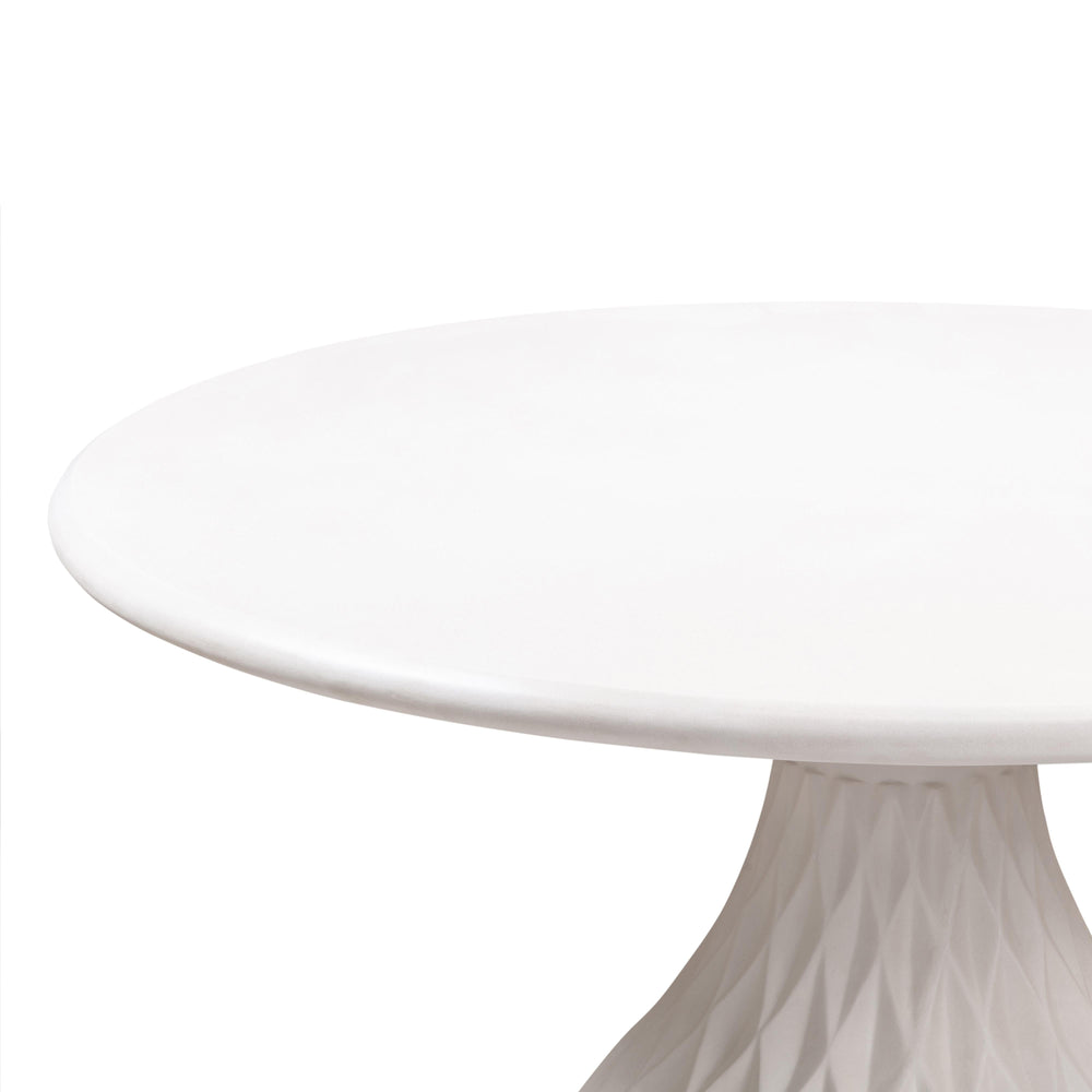 Tulum 47" Ivory Concrete Indoor/Outdoor Round Dining Table