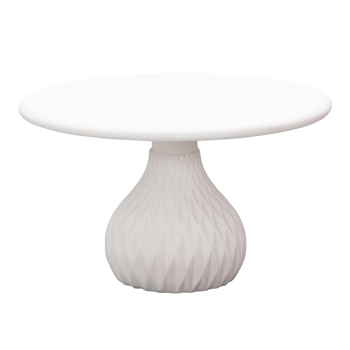Tulum 27.5" Ivory Concrete Indoor/Outdoor Round Coffee Table
