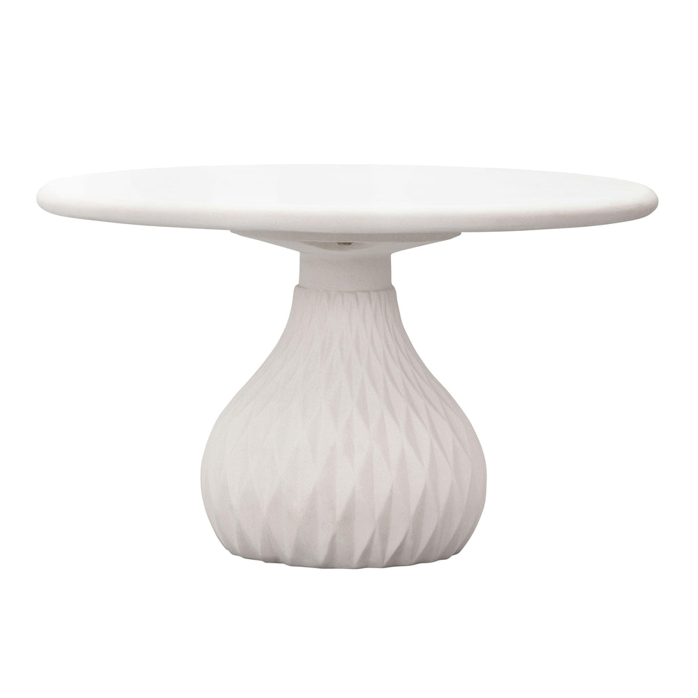 Tulum 27.5" Ivory Concrete Indoor/Outdoor Round Coffee Table
