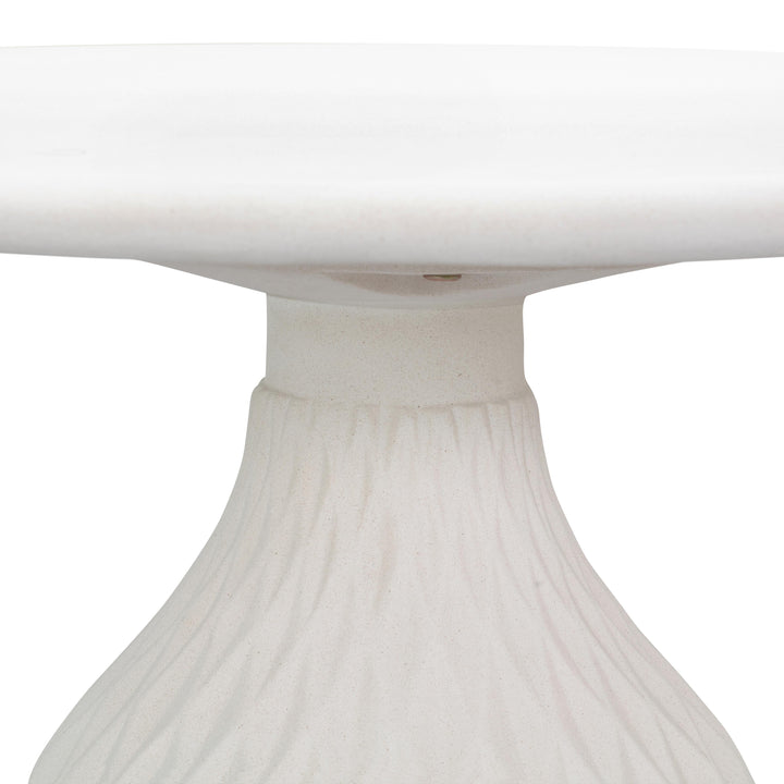 Tulum 27.5" Ivory Concrete Indoor/Outdoor Round Coffee Table