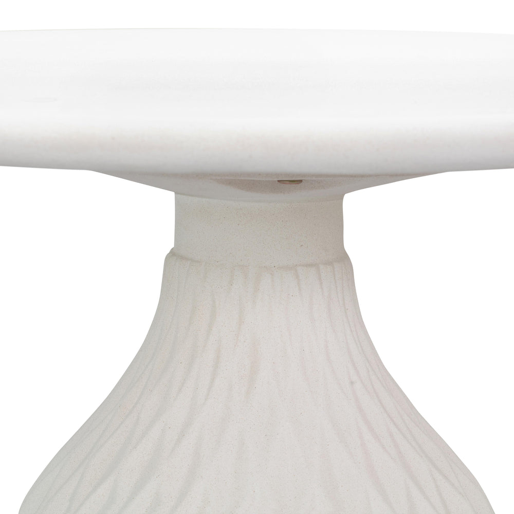 Tulum 27.5" Ivory Concrete Indoor/Outdoor Round Coffee Table