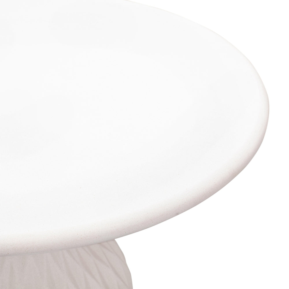 Tulum 27.5" Ivory Concrete Indoor/Outdoor Round Coffee Table