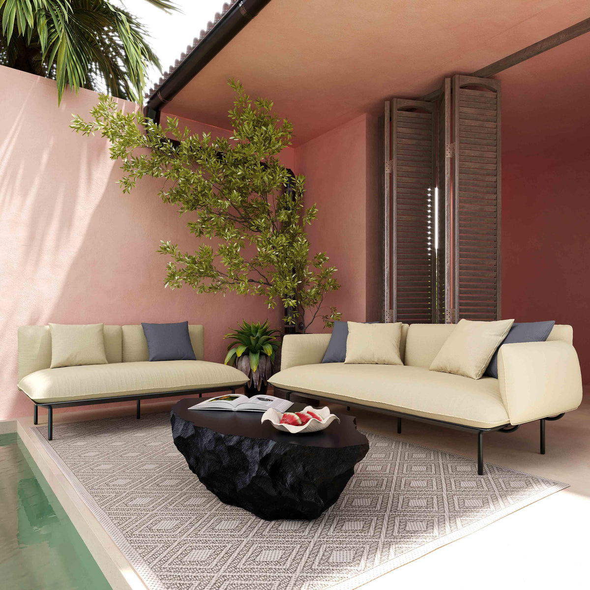 Katti 65.5" Outdoor Loveseat
