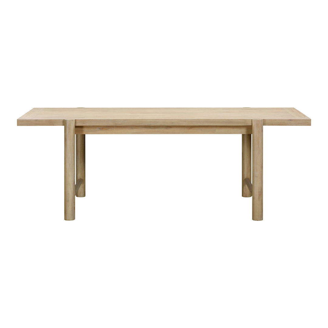 Gata 87" Light Teak Outdoor Rectangular Dining Table