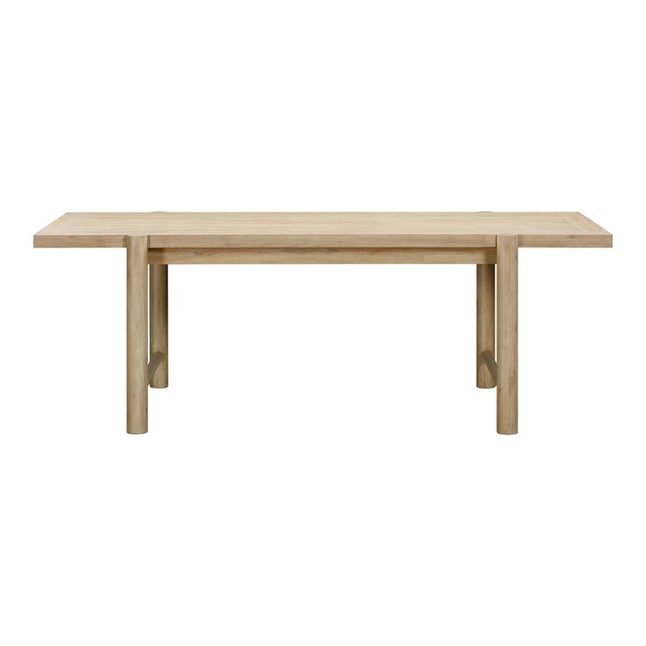 Gata 87" Light Teak Outdoor Rectangular Dining Table