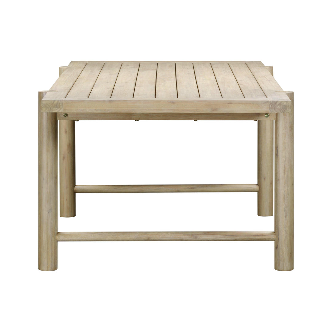 Gata 87" Light Teak Outdoor Rectangular Dining Table