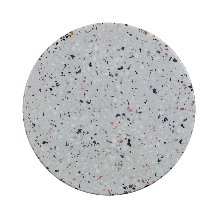 Clover Faux Terrazzo Indoor/Outdoor Round Side Table