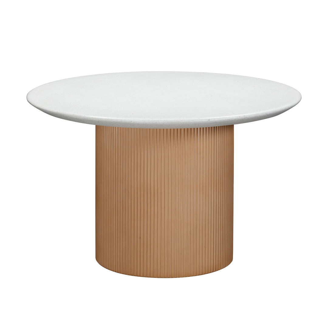 TOV Furniture Rose Faux Terrazzo and Terracotta Concrete Indoor / Outdoor 47" Round Dining Table